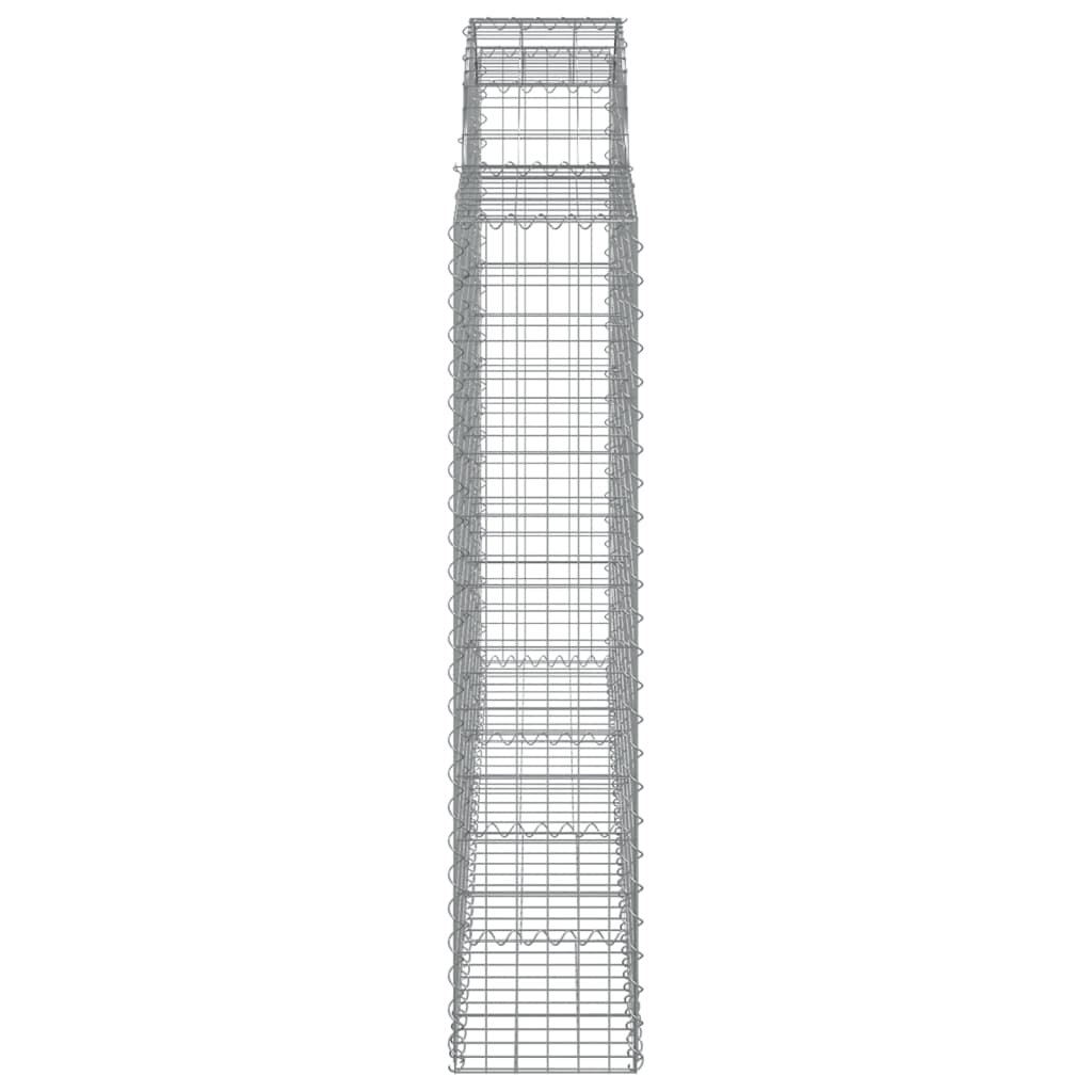 buede gabionkurve 10 stk. 200x30x140/160 cm galvaniseret jern