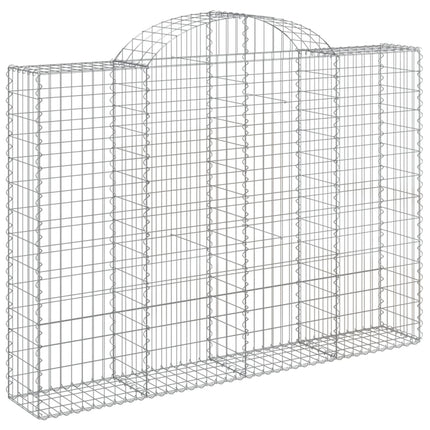 buede gabionkurve 14 stk. 200x30x140/160 cm galvaniseret jern
