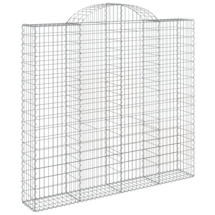 buede gabionkurve 3 stk. 200x30x180/200 cm galvaniseret jern