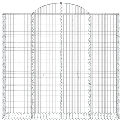 buede gabionkurve 3 stk. 200x30x180/200 cm galvaniseret jern
