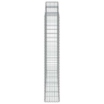 buede gabionkurve 3 stk. 200x30x180/200 cm galvaniseret jern