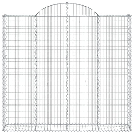 buede gabionkurve 5 stk. 200x30x180/200 cm galvaniseret jern