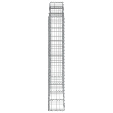 buede gabionkurve 5 stk. 200x30x180/200 cm galvaniseret jern