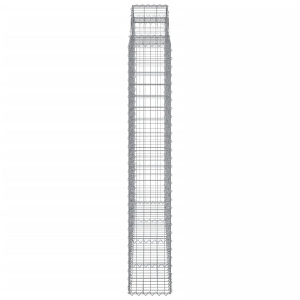 buede gabionkurve 6 stk. 200x30x180/200 cm galvaniseret jern