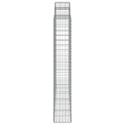 buede gabionkurve 7 stk. 200x30x180/200 cm galvaniseret jern