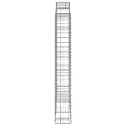 buede gabionkurve 2 stk. 200x30x200/220 cm galvaniseret jern