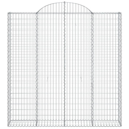 buede gabionkurve 3 stk. 200x30x200/220 cm galvaniseret jern