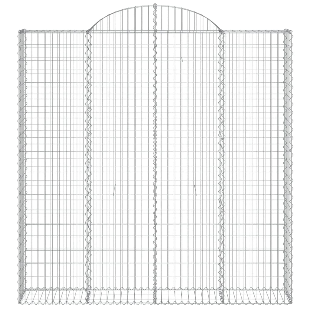 buede gabionkurve 7 stk. 200x30x200/220 cm galvaniseret jern