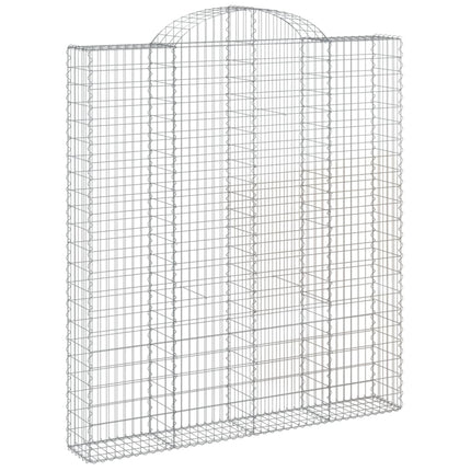 buede gabionkurve 3 stk. 200x30x220/240 cm galvaniseret jern