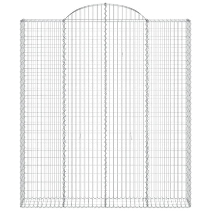 buede gabionkurve 3 stk. 200x30x220/240 cm galvaniseret jern