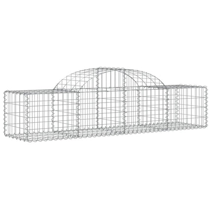 buede gabionkurve 2 stk. 200x50x40/60 cm galvaniseret jern