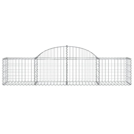buede gabionkurve 4 stk. 200x50x40/60 cm galvaniseret jern