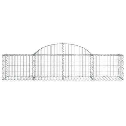 buede gabionkurve 5 stk. 200x50x40/60 cm galvaniseret jern