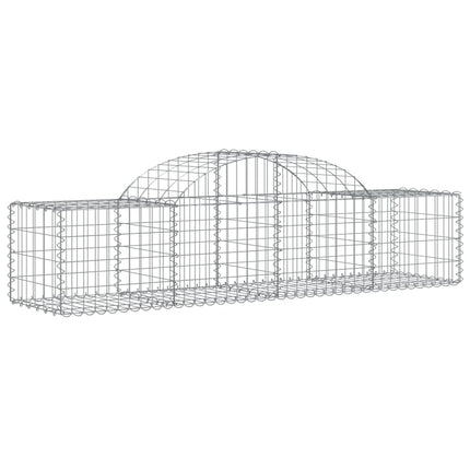 buede gabionkurve 11 stk. 200x50x40/60 cm galvaniseret jern