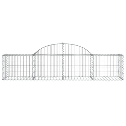 buede gabionkurve 15 stk. 200x50x40/60 cm galvaniseret jern