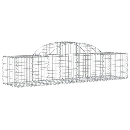 buede gabionkurve 20 stk. 200x50x40/60 cm galvaniseret jern
