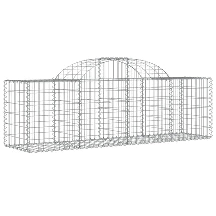 buede gabionkurve 2 stk. 200x50x60/80 cm galvaniseret jern