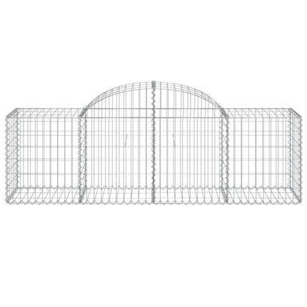 buede gabionkurve 5 stk. 200x50x60/80 cm galvaniseret jern