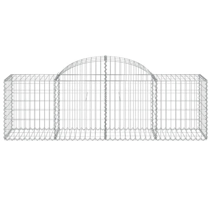 buede gabionkurve 8 stk. 200x50x60/80 cm galvaniseret jern