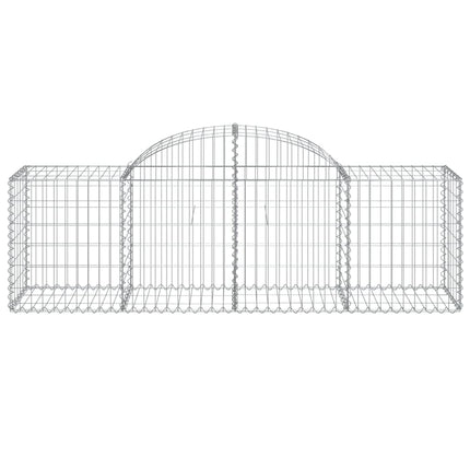 buede gabionkurve 9 stk. 200x50x60/80 cm galvaniseret jern