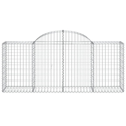 buede gabionkurve 5 stk. 200x50x80/100 cm galvaniseret jern
