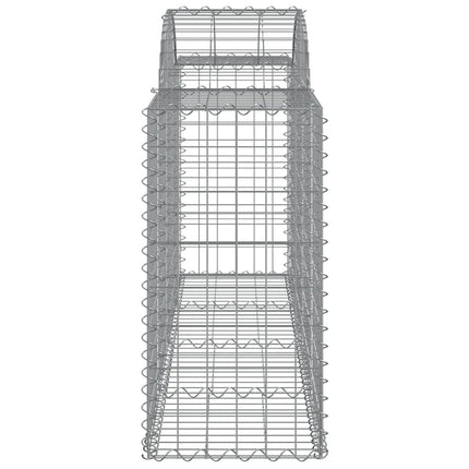 buede gabionkurve 7 stk. 200x50x80/100 cm galvaniseret jern