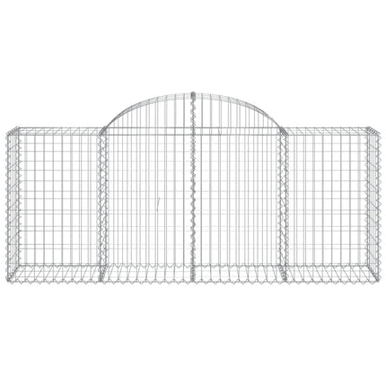 buede gabionkurve 12 stk. 200x50x80/100 cm galvaniseret jern