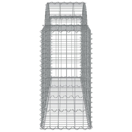 buede gabionkurve 12 stk. 200x50x80/100 cm galvaniseret jern