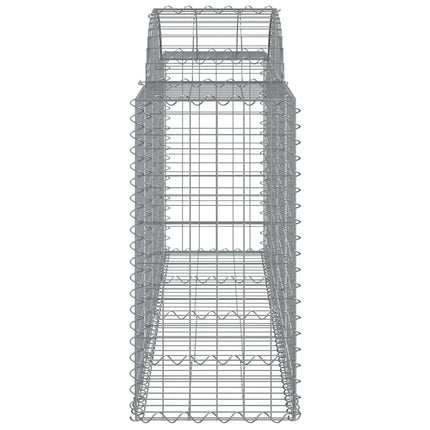 buede gabionkurve 18 stk. 200x50x80/100 cm galvaniseret jern