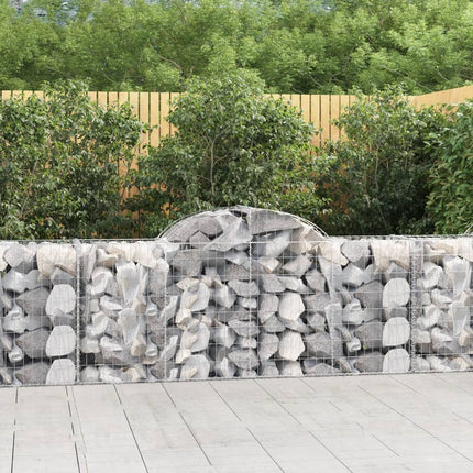 buede gabionkurve 40 stk. 200x50x80/100 cm galvaniseret jern