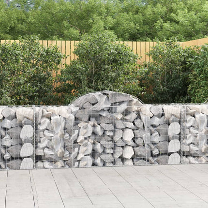 buede gabionkurve 50 stk. 200x50x80/100 cm galvaniseret jern