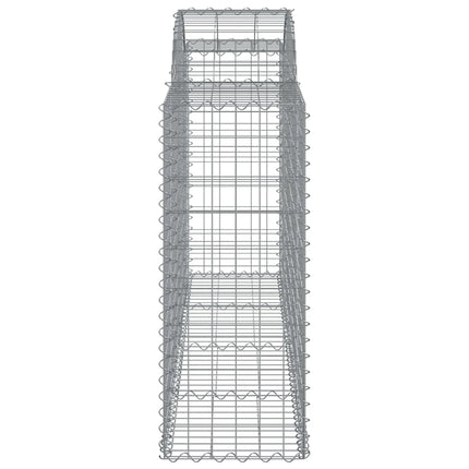 buede gabionkurve 2 stk. 200x50x100/120 cm galvaniseret jern