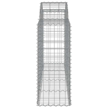 buede gabionkurve 4 stk. 200x50x100/120 cm galvaniseret jern