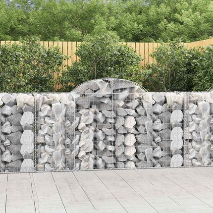 buede gabionkurve 4 stk. 200x50x100/120 cm galvaniseret jern