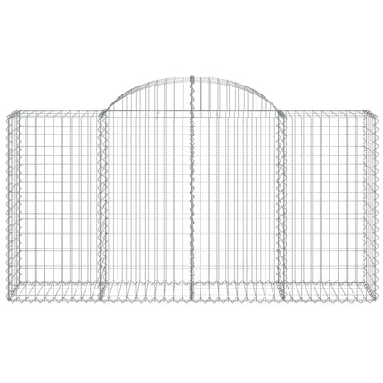 buede gabionkurve 6 stk. 200x50x100/120 cm galvaniseret jern