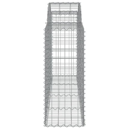 buede gabionkurve 15 stk. 200x50x100/120 cm galvaniseret jern