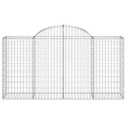 buede gabionkurve 18 stk. 200x50x100/120 cm galvaniseret jern