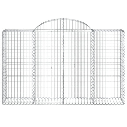 buede gabionkurve 2 stk. 200x50x120/140 cm galvaniseret jern