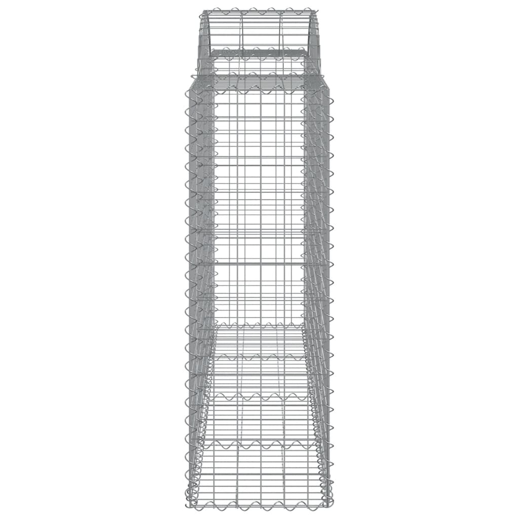 buede gabionkurve 9 stk. 200x50x120/140 cm galvaniseret jern
