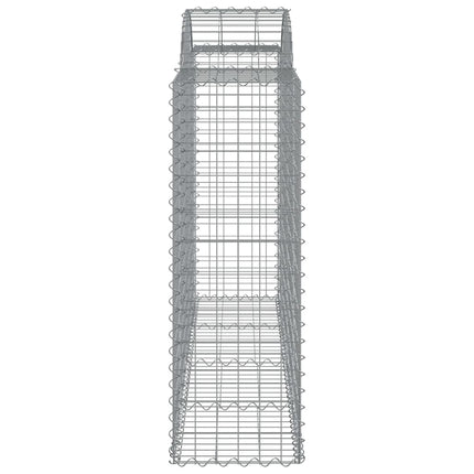 buede gabionkurve 14 stk. 200x50x120/140 cm galvaniseret jern