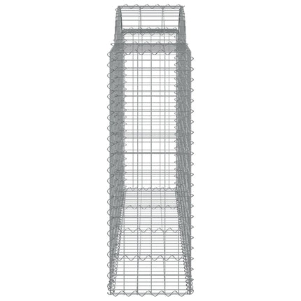 buede gabionkurve 15 stk. 200x50x120/140 cm galvaniseret jern