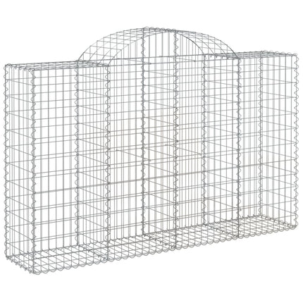 buede gabionkurve 25 stk. 200x50x120/140 cm galvaniseret jern