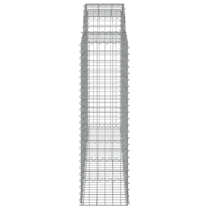 buede gabionkurve 2 stk. 200x50x140/160 cm galvaniseret jern