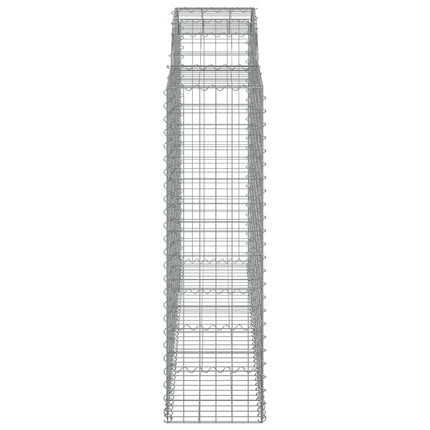 buede gabionkurve 7 stk. 200x50x140/160 cm galvaniseret jern