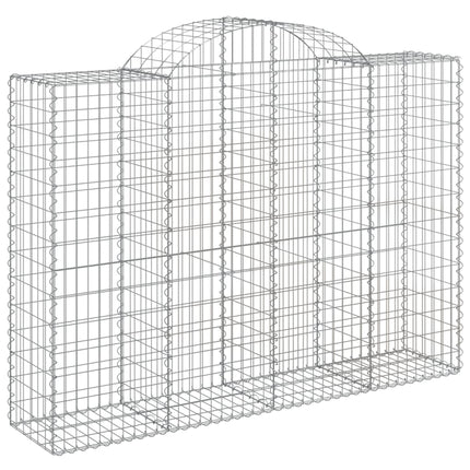 buede gabionkurve 11 stk. 200x50x140/160 cm galvaniseret jern
