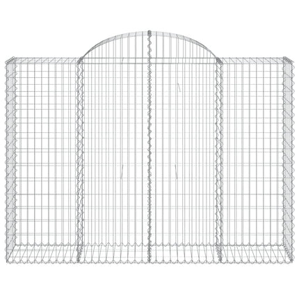 buede gabionkurve 30 stk. 200x50x140/160 cm galvaniseret jern