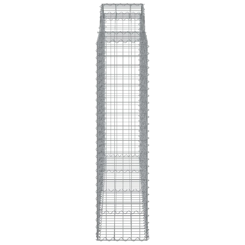 buede gabionkurve 3 stk. 200x50x160/180 cm galvaniseret jern