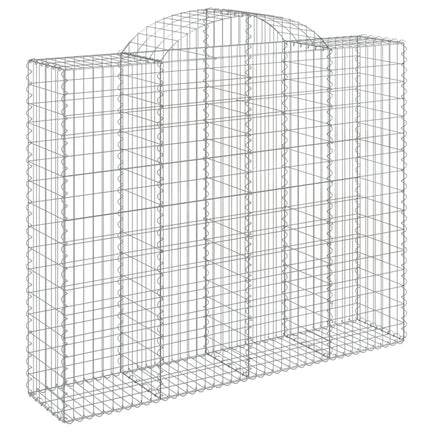 buede gabionkurve 7 stk. 200x50x160/180 cm galvaniseret jern
