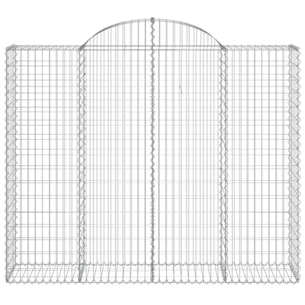 buede gabionkurve 7 stk. 200x50x160/180 cm galvaniseret jern