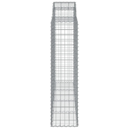 buede gabionkurve 10 stk. 200x50x160/180 cm galvaniseret jern